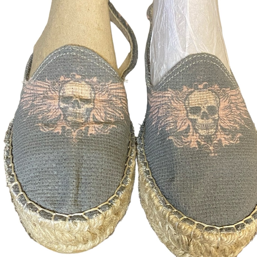Sundias Skull Print Espadrilles Baby blue Size EU 39
